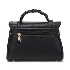 Black top handle satchel bag lock  with long strap - K298 ( Small Size )