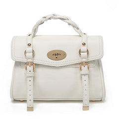 White top handle satchel bag lock with long strap - K298 ( Small Size )