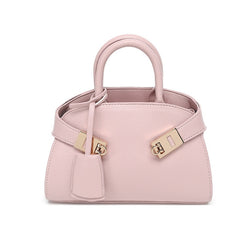 Pink Top handle bag with long straps - 10275