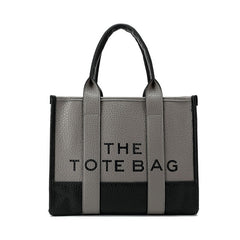 Grey leather look tote bag - 0804-1 ( Large ) Back in stroe