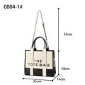 Grey leather look tote bag - 0804-1 ( Large ) Back in stroe