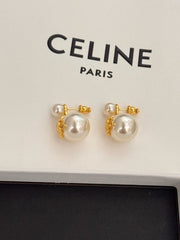 Ladies Celine earrings with pearl earrings (preorder)