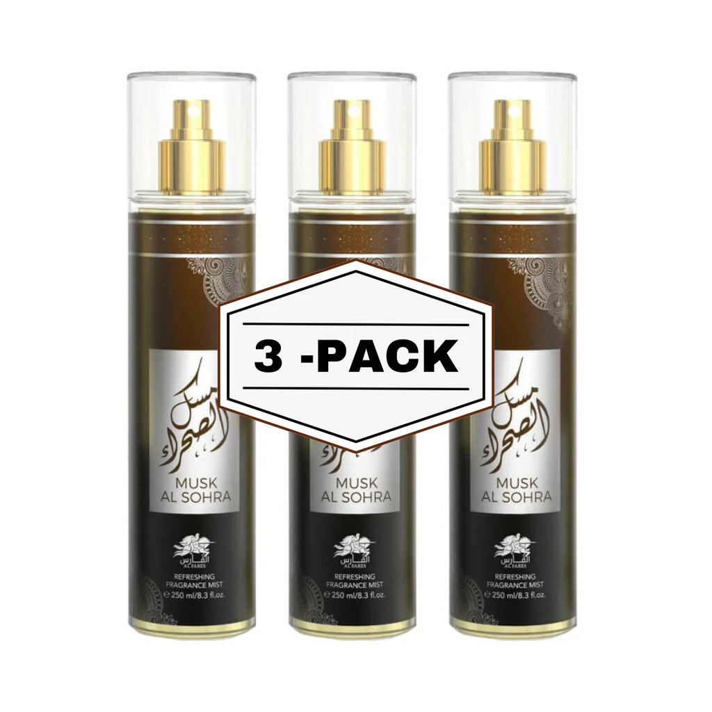 Al Fares Musk Al Sohra Body Mist 250ML 3 Pack