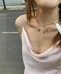 Stainless steel inspired letters women Dior necklace(preorder only)