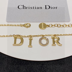 Stainless steel inspired letters women Dior necklace(preorder only)