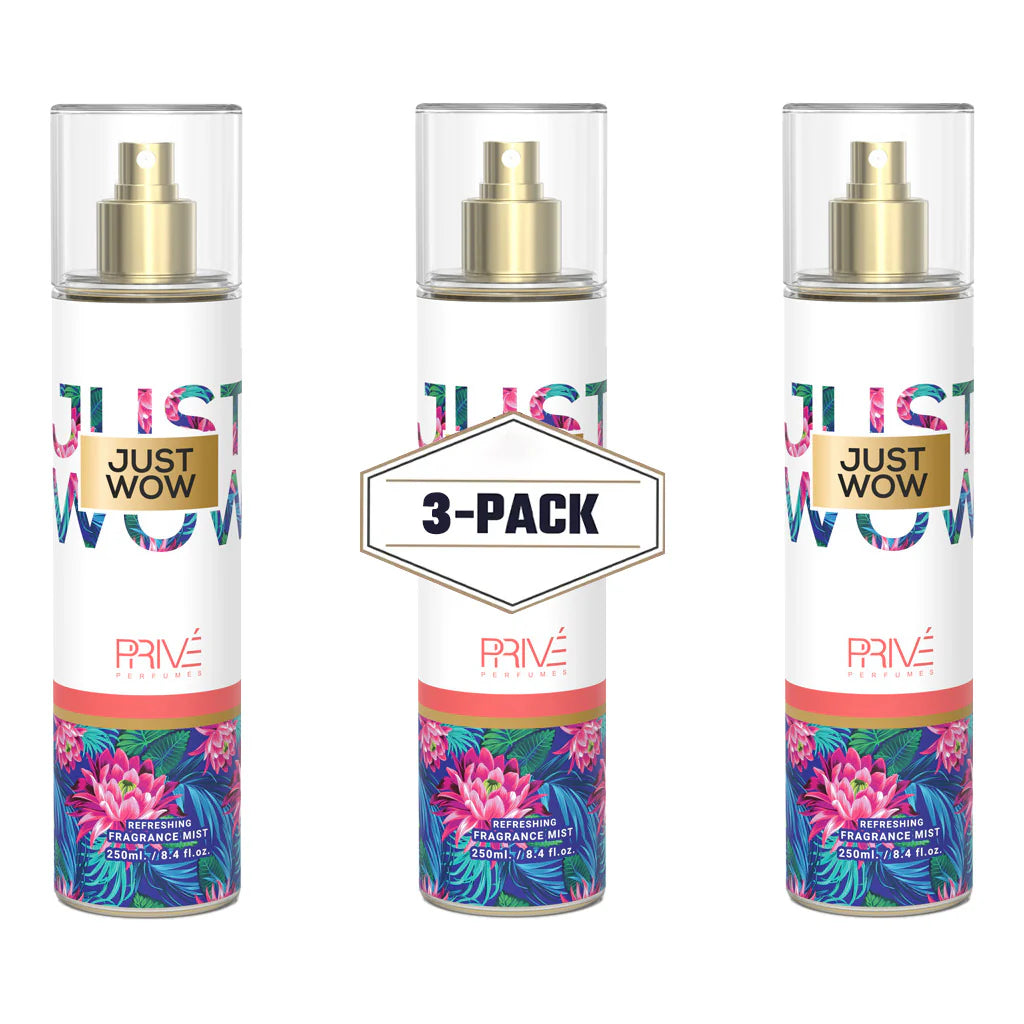 PRIVE Just Wow - Body Mist - 250ml 3-Pack